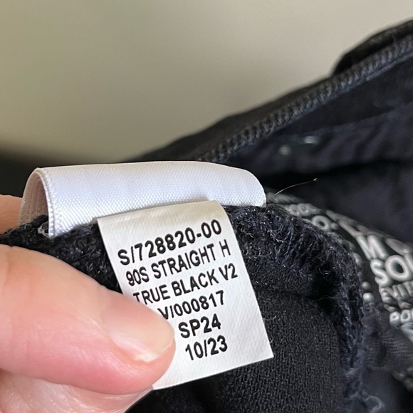 GAP High Rise 90’s Straight Jean - Black Denim - Picture 10 of 14